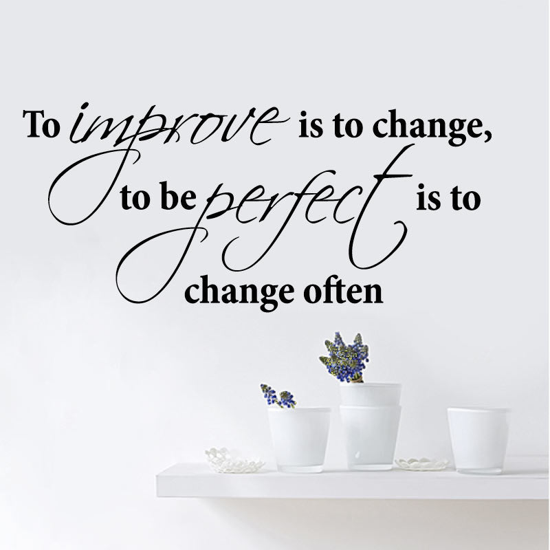 Improve wall sticker with motivational quote for home or office decor