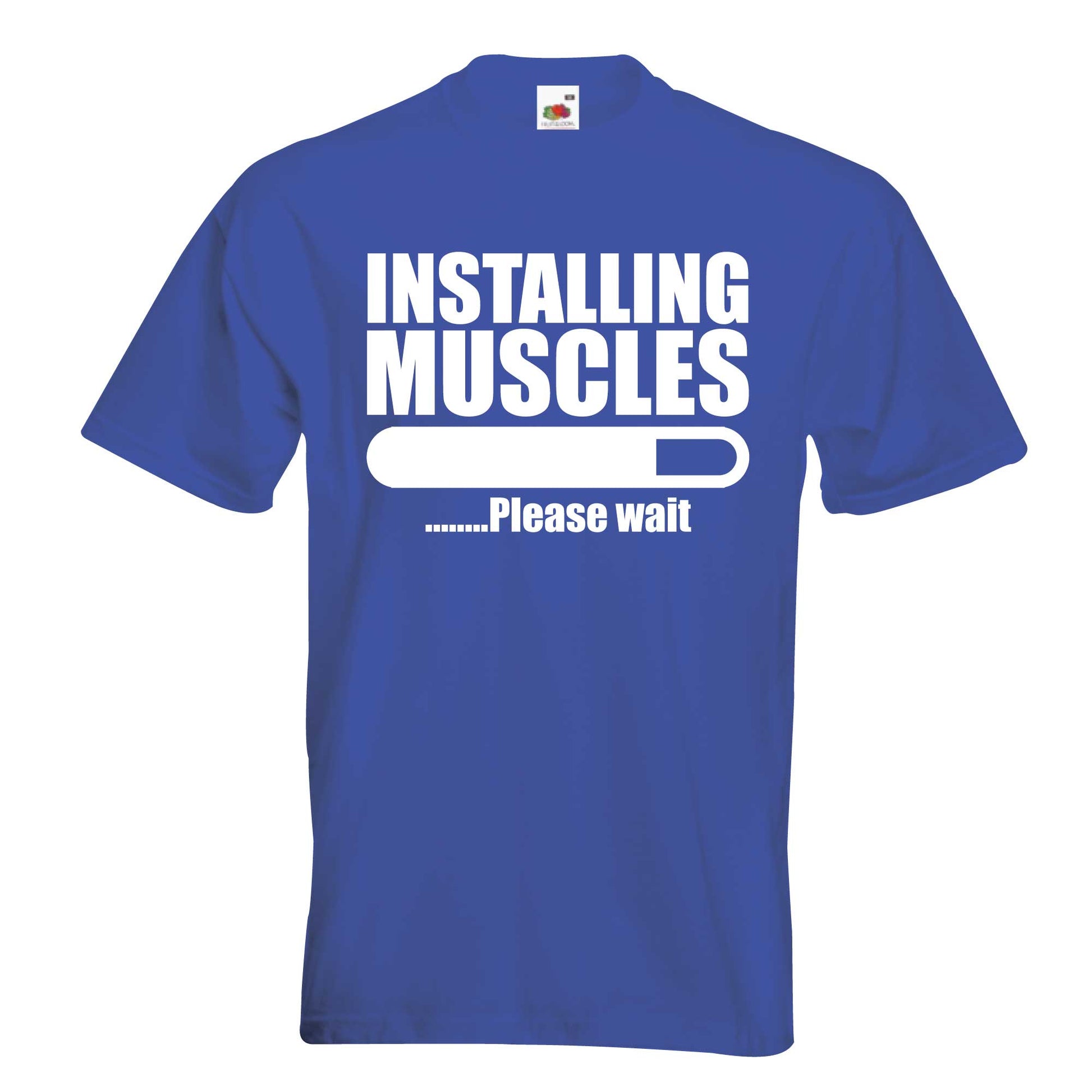 installing muscles t shirt
