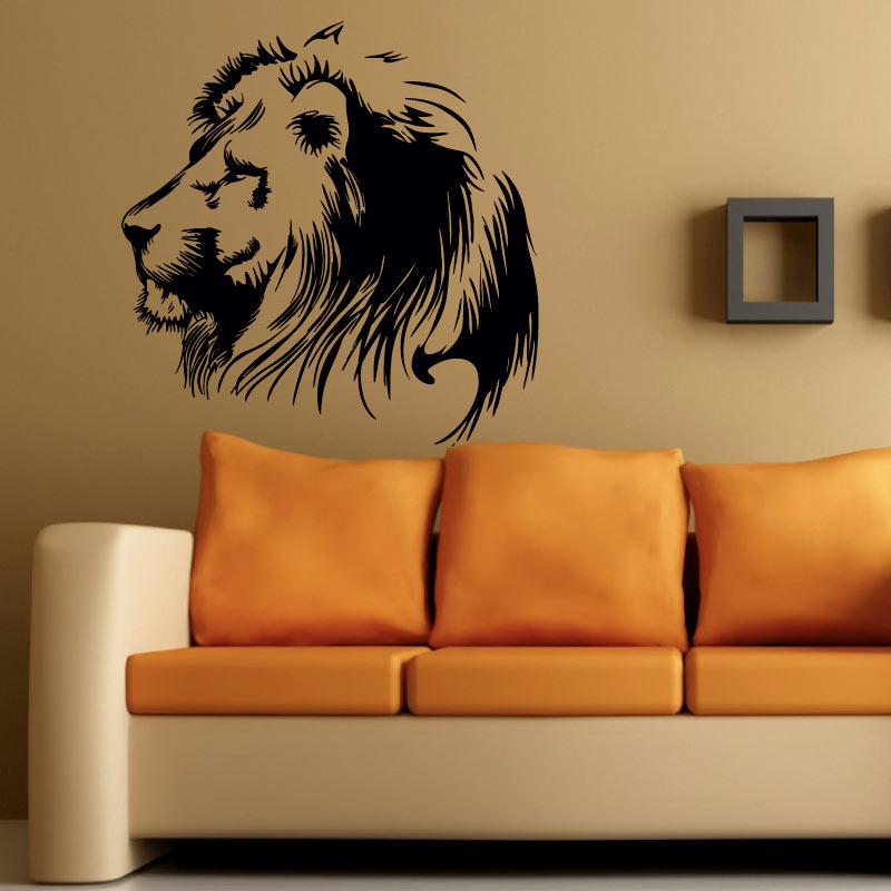 Lion Head Big Cat Wall Decal Sticker