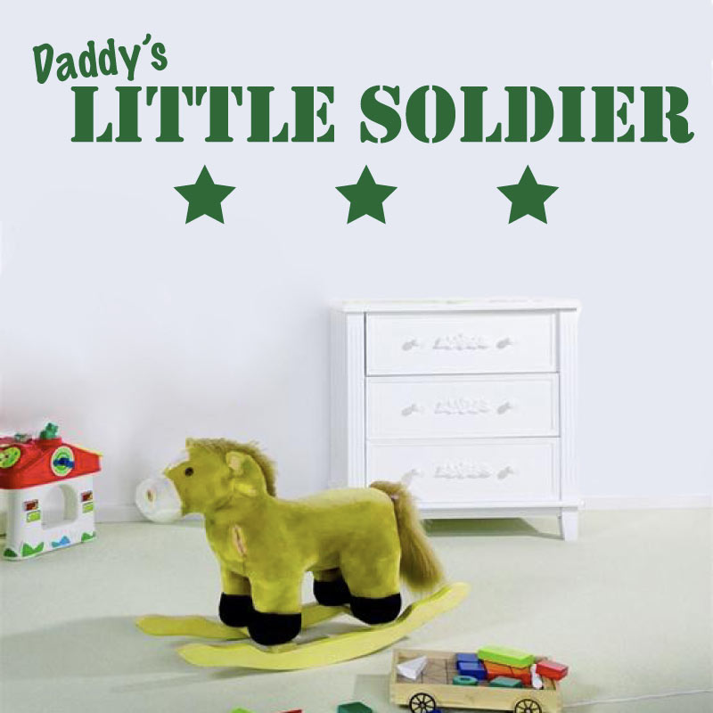 Daddy's Little Soldier Bedroom Quote Wall Decal Sticker