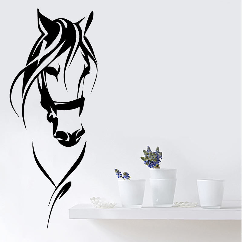 Horse Head Equestrian Wall Decal Sticker