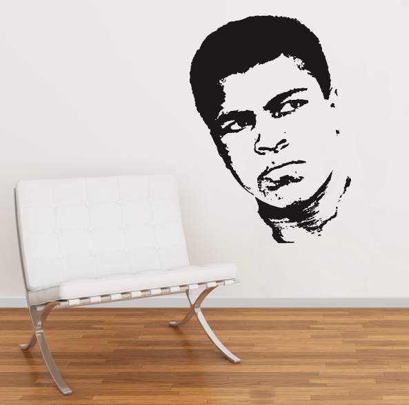 Muhammad Ali Face Wall Decal Sticker