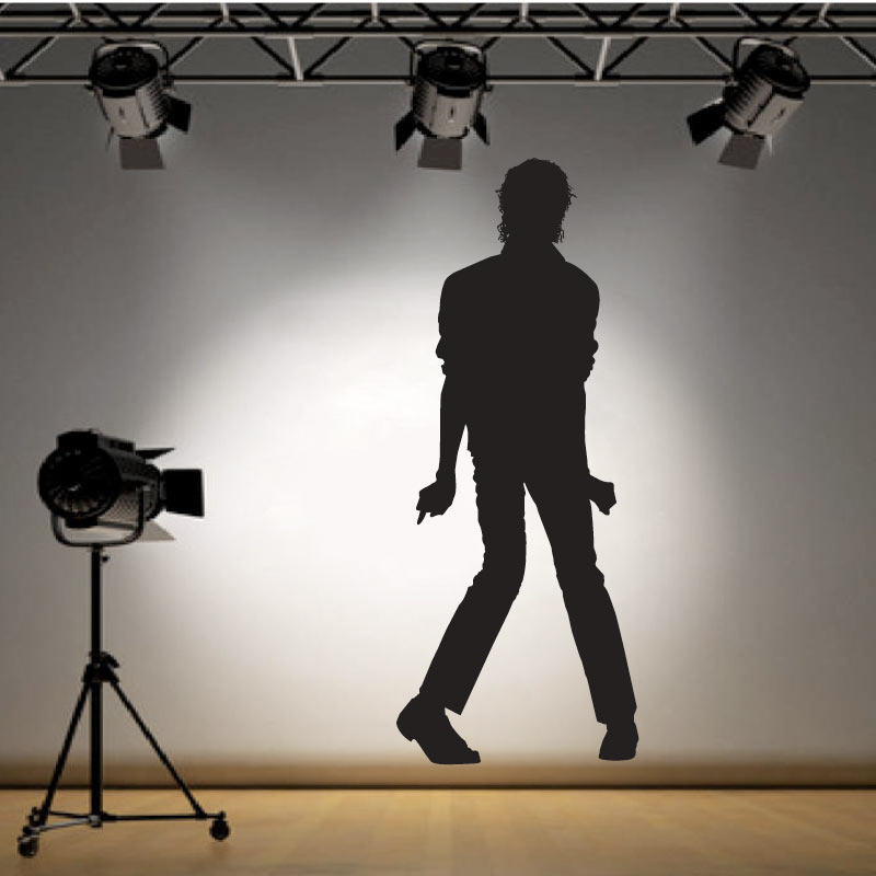 Michael Jackson Thriller dance pose wall sticker, premium vinyl silhouette for smooth walls.