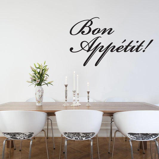 Bon Appetite Kitchen Quote Wall Decal Sticker