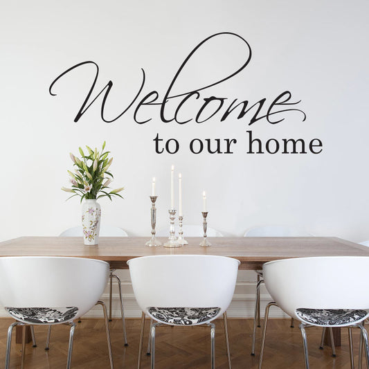 Welcome To Our Home Quote Wall Decal Sticker