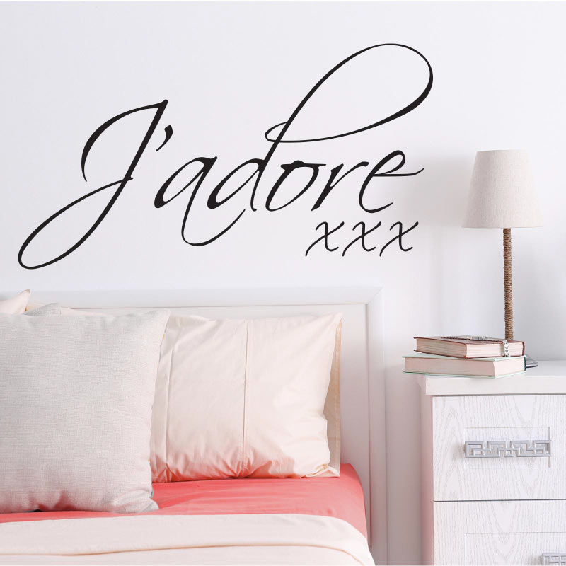 J'adore Bedroom Quote Wall Decal Sticker