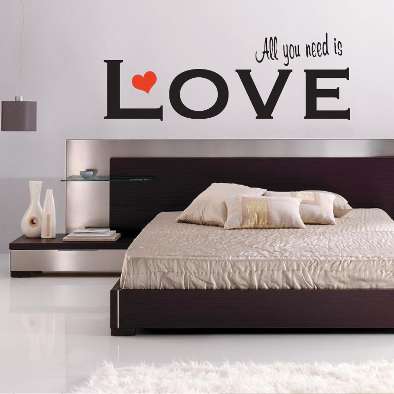 All You Need Is Love Bedroom Wall Decal Sticker