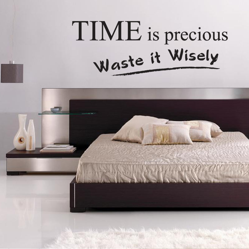 Time Is Precious Use it Wisely Quote Wall Decal Sticker