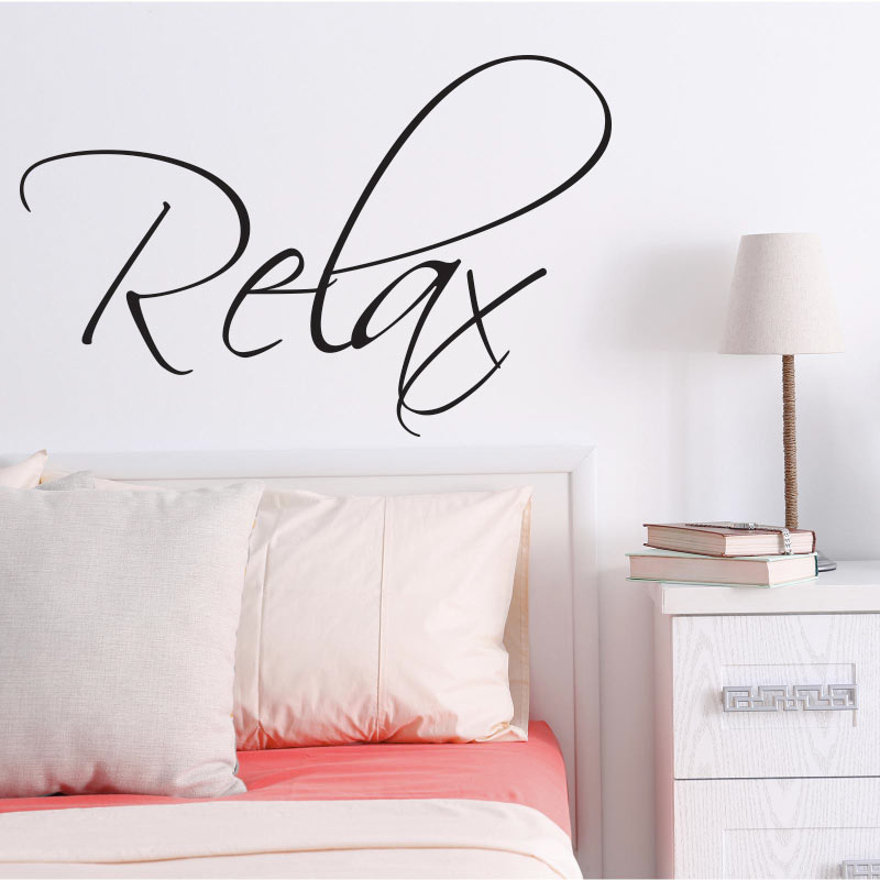 Relax Bedroom Quote Wall Decal Sticker