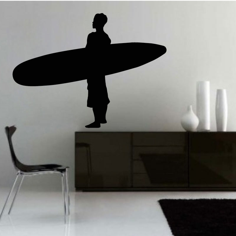 Surfing Man Wall Decal Sticker