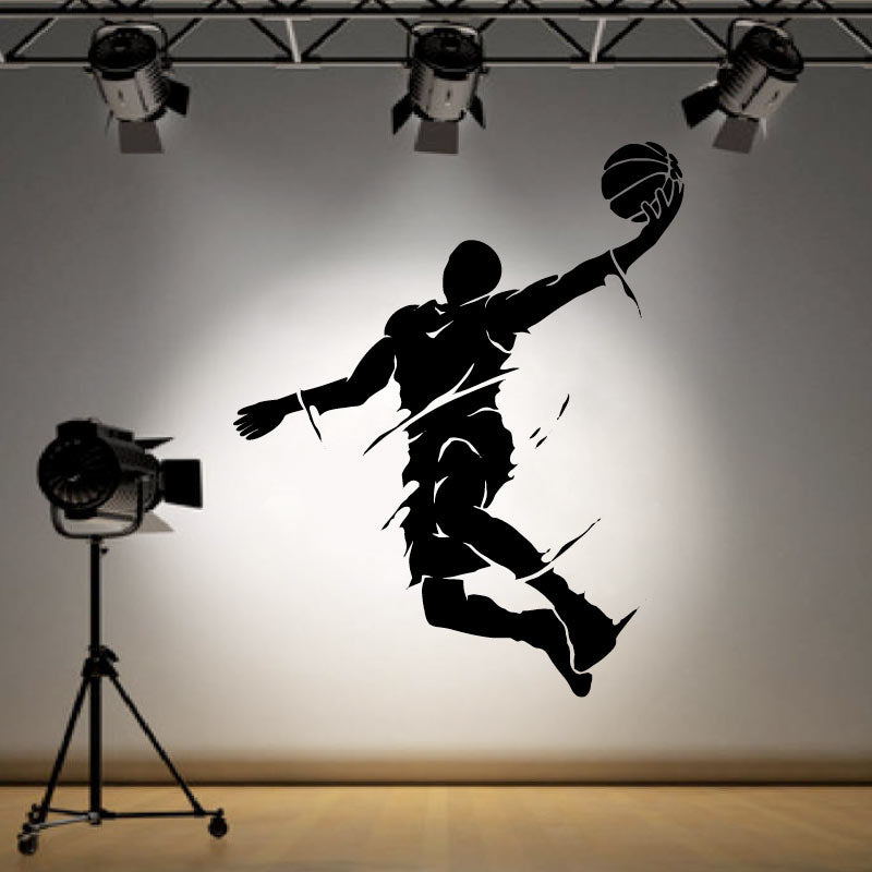 Basketball Slam Dunk Wall Decal Sticker