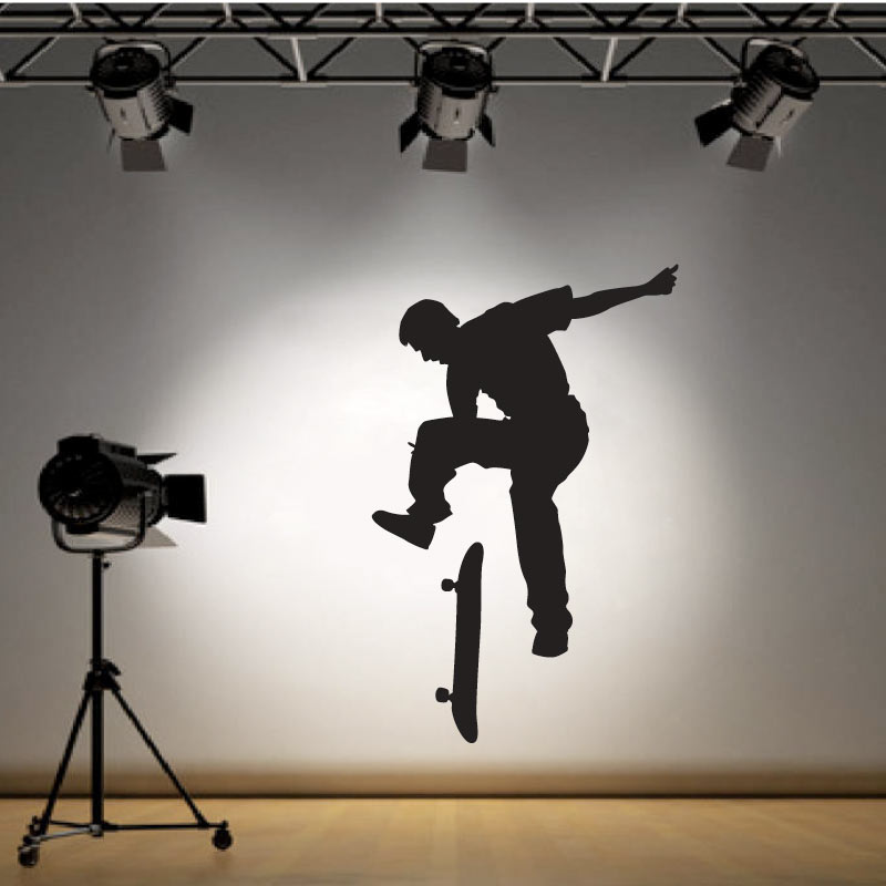 Jumping Skateboarder Wall Decal Sticker