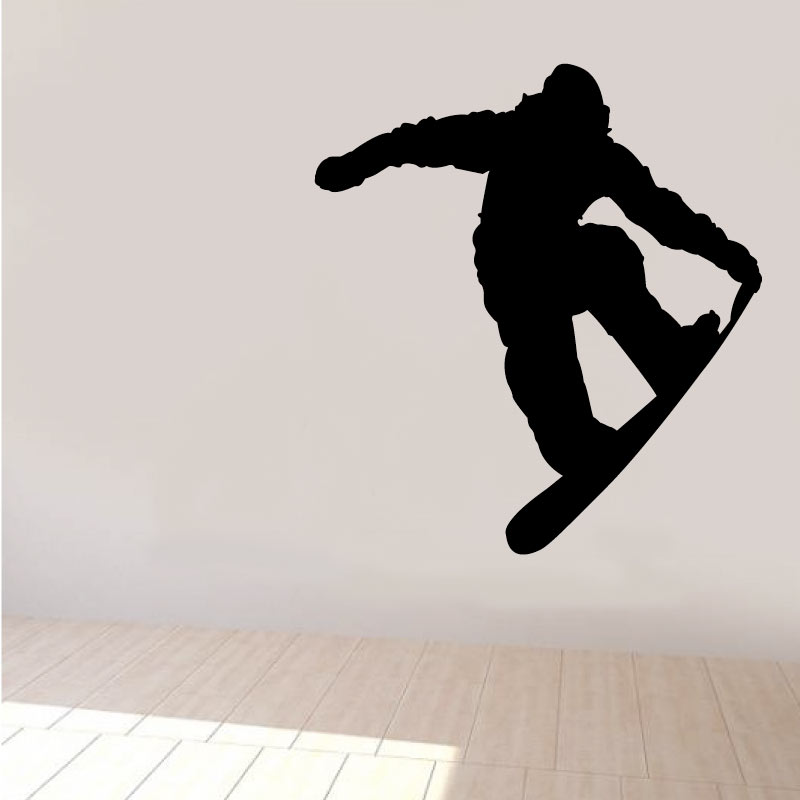 Jumping Snowboarder Wall Decal Sticker 